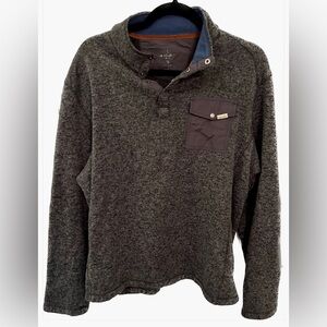 WOOLRICH Gray Pullover Fleece Sweater, Size XL